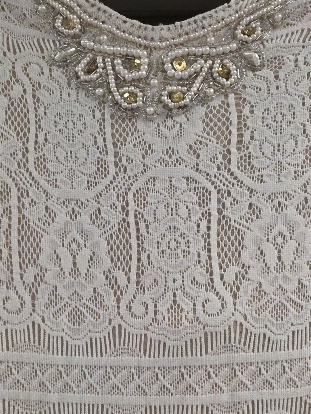 HAND BEADED LACE, VINTAGE BALLERINA, COCKTAIL DRESS", BY "FREE PEOPLE" - Picture 11 of 17